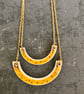 Ceramic semi circle pendant necklace - large - Image 3