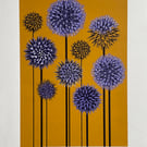 Thistles original screen print - perfectly imperfect