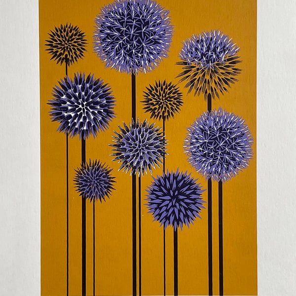 Thistles original screen print - perfectly imperfect
