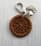 Dorset Button in Chestnut Brown with  Fox Charm - Image 3