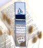 Bookmark with Beach, Sea and Blue Yacht