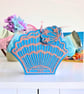 Small 3D decoupaged pop-up stepper mermaid card & matching shell gift box - Image 3