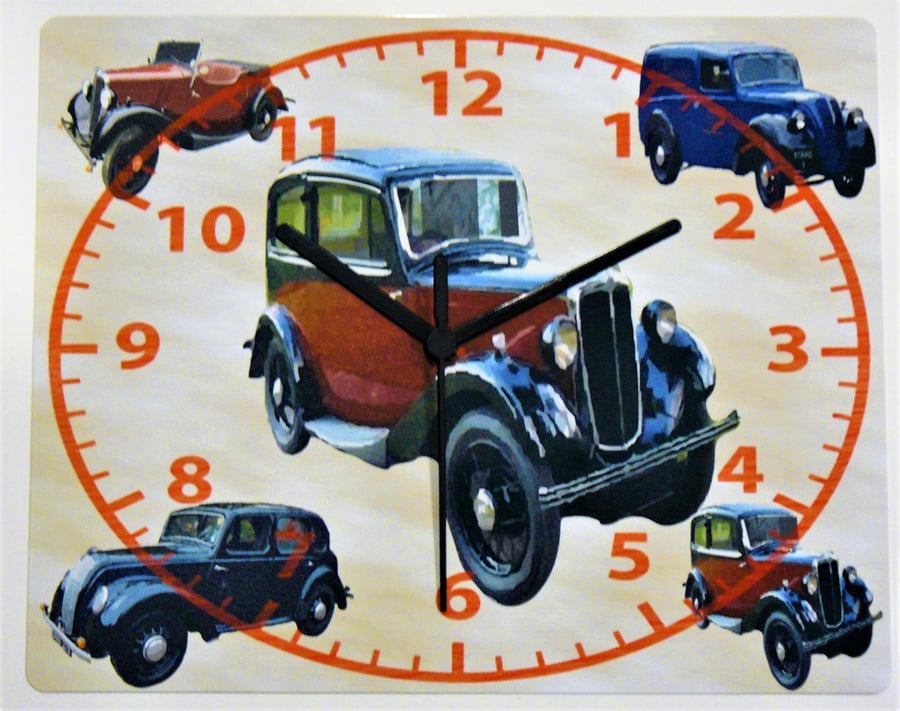 Morris 8 wall hanging clock classic Morris car VINTAGE MORRIS 8