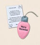 A Thank You Light Christmas Tree Decoration - Light Bulb Ornament