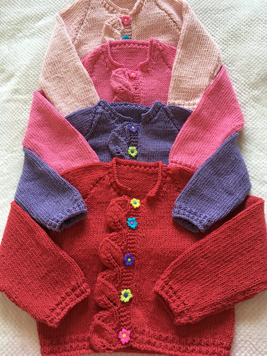 Emer knitting pattern. Baby cardigans 