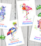 Personalised Flamingo Christmas Card premium quality exotic animal - Image 2