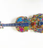 Violin Stitched 3D Lifesize Machine Embroidery Textile Art   - Image 3