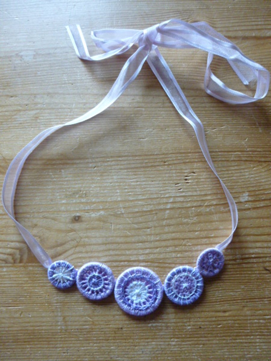 Dorset Button Necklace, Wisteria 