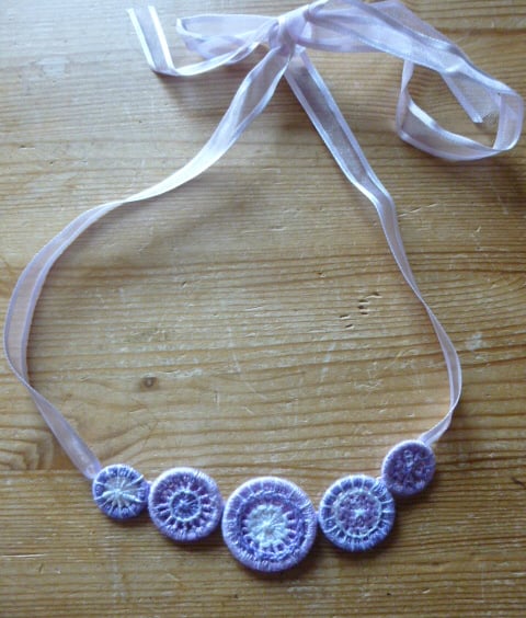 Dorset Button Necklace, Wisteria 