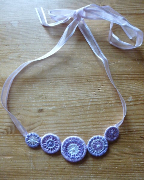 Dorset Button Necklace, Wisteria 
