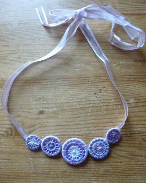 Dorset Button Necklace, Wisteria 