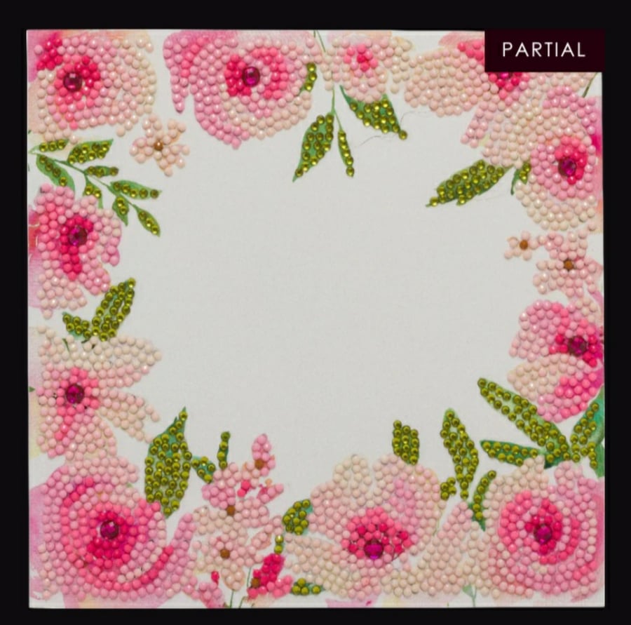 Flower boarder craft buddy crystal art kit 