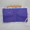 Embroidered Needle Book - Purple Roses