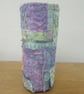 Fabric vase cover, hand stitched, pink, mauve, hydrangea colours - Image 3