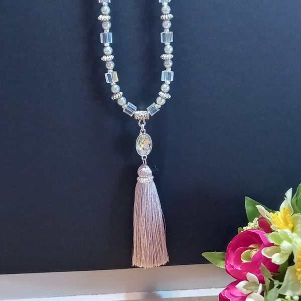 Sylvia long tasselled necklace