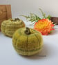 Hand knitted decorative pumpkins, Halloween decor, Autumn decor, Set of two - Image 3