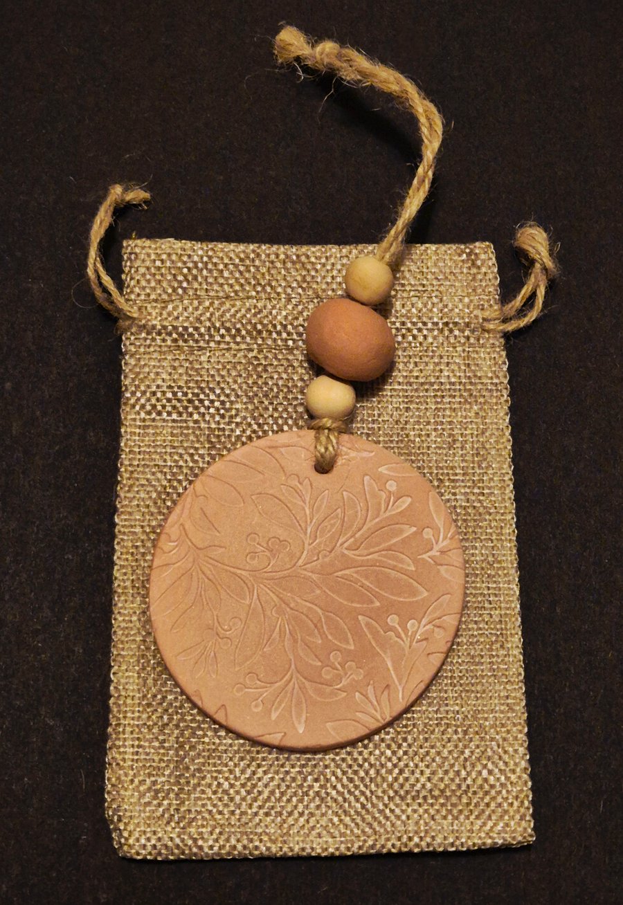 Air dry clay diffuser handmade with jute gift bag 