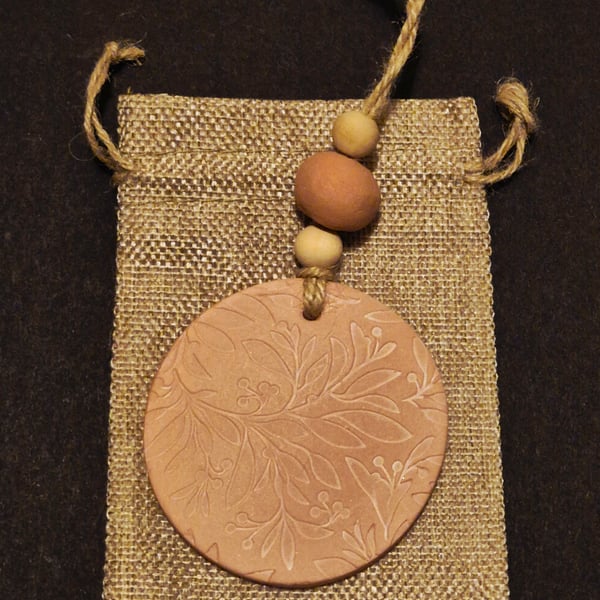 Air dry clay diffuser handmade with jute gift bag 