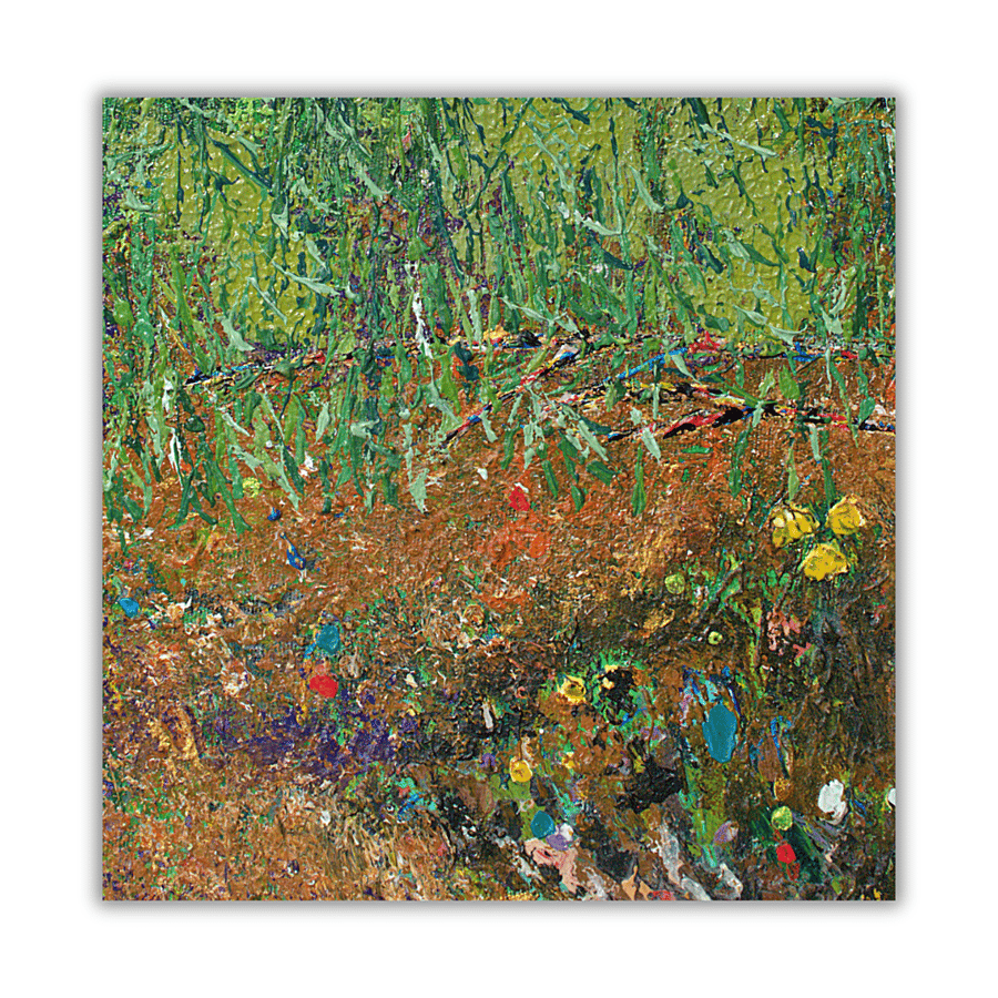 Textured painting - landscape - nature study - acrylics - letterbox gift