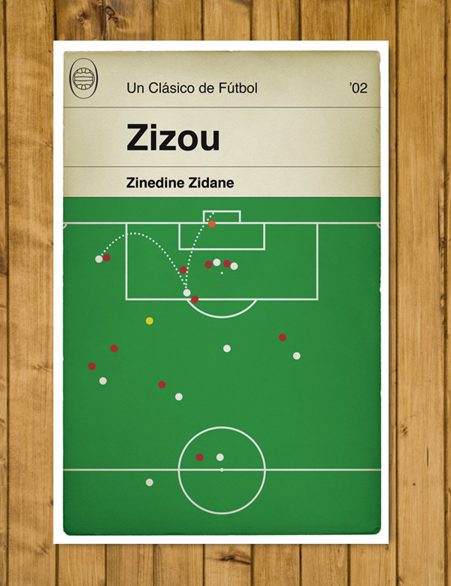 Real Madrid goal v Bayer Leverkusen 2002 - Zinedine Zidane Volley - Various Size