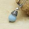 Minimalist Rare Celestite Pendant. Celestine necklace