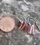Copper and Silver Shoreline  Earrings - Image 2