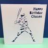 Baseball Card - Baseball Player - Greeting Card - Papercut Card