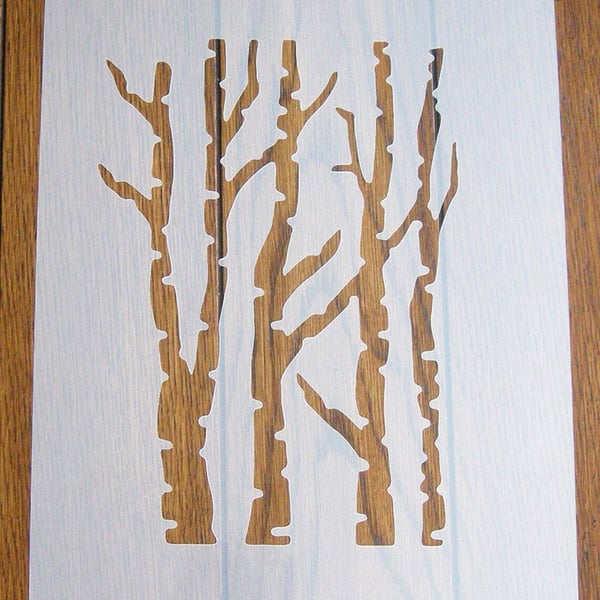 Trees Stencil Mask Reusable PP Sheet for Arts & Crafts