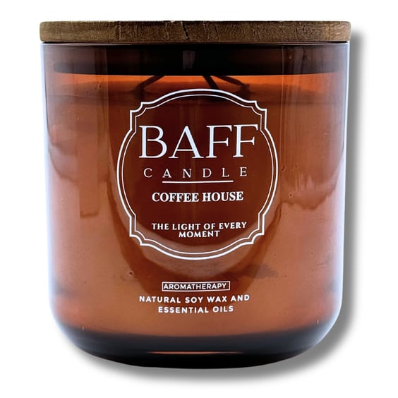 Baff Candle Coffee House Soy Wax Luxury Candle (Three Wick)