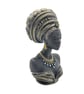 African queen bust, black woman sculpture, two tone bronze figurine, 3d printed  - Image 3