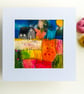 Bright fields, original felt and stitch landscape picture  - Image 3