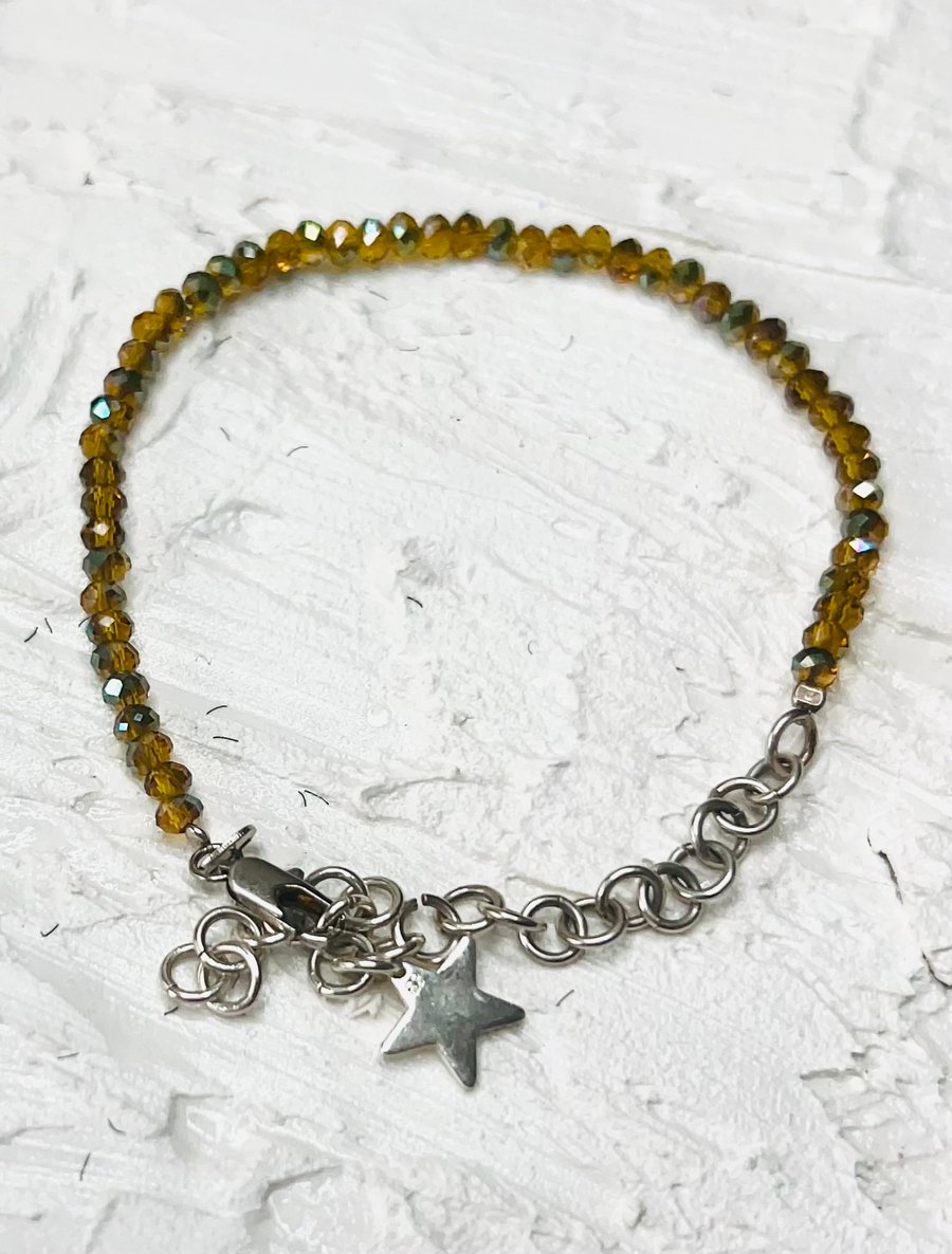  Sterling Silver Amber Bracelet Honey