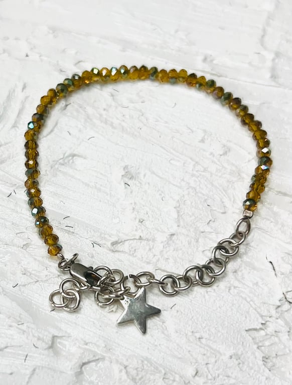  Sterling Silver Amber Bracelet Honey