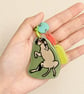 No More Drama Dog – Handmade Original Pet Illustration Keyring - Image 2