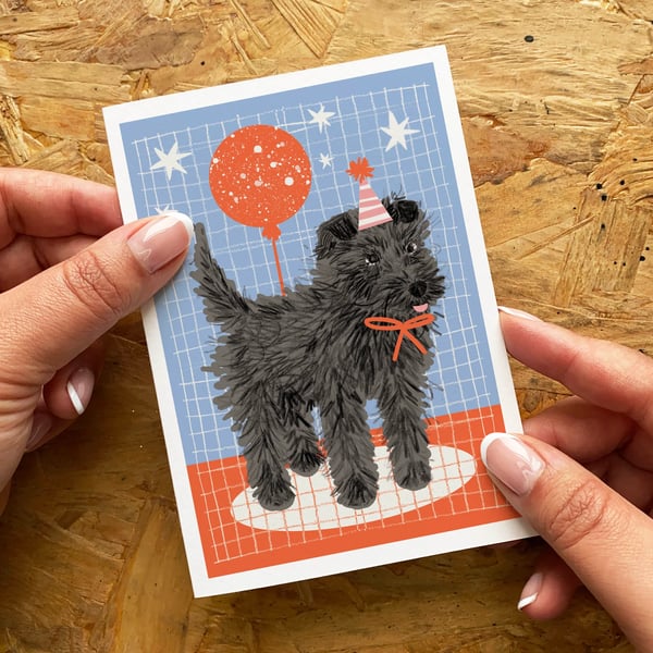 Funny Terrier Dog Birthday Card