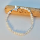 Mother Of Pearl Butterfly Bracelet, June Birthstone, Bridal, Anniversary Gift
