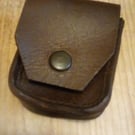 Leather veg tan pouch hand made