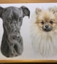 A3 Custom pet portrait for two pets made with coloured pencil - Image 7