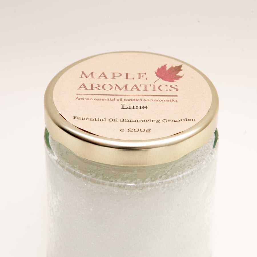 Maple Aromatics Lime Essential Oil Vegan 200g Simmering Granules