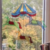 Stained Glass Carousel and 3 horses