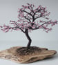 Wire Pink Blossom Tree Sculpture  - Image 1