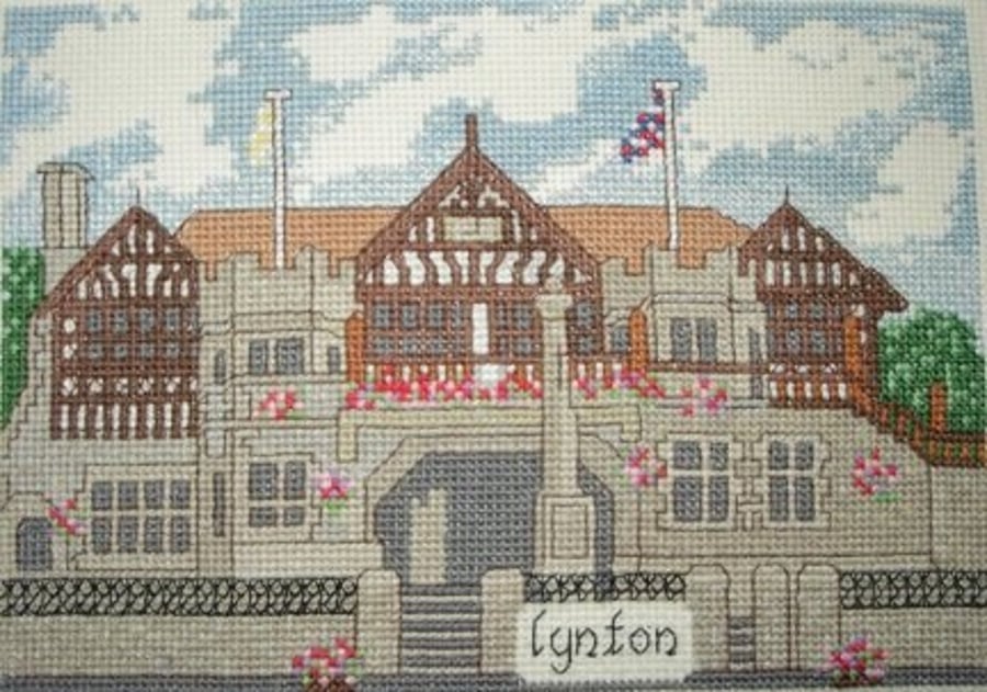 Lynton in Devon cross stitch chart