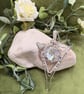 Elven inspired silver plated wire wrapped pendant