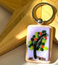 Fused glass lilac tree keyring  - Image 3