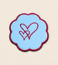 Hearts Candle Coaster - Love Heart Fabric Home Decor