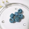 Blue bobble textured beads