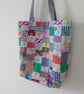 Upcycled Cotton Patchwork Tote Bag - Image 4