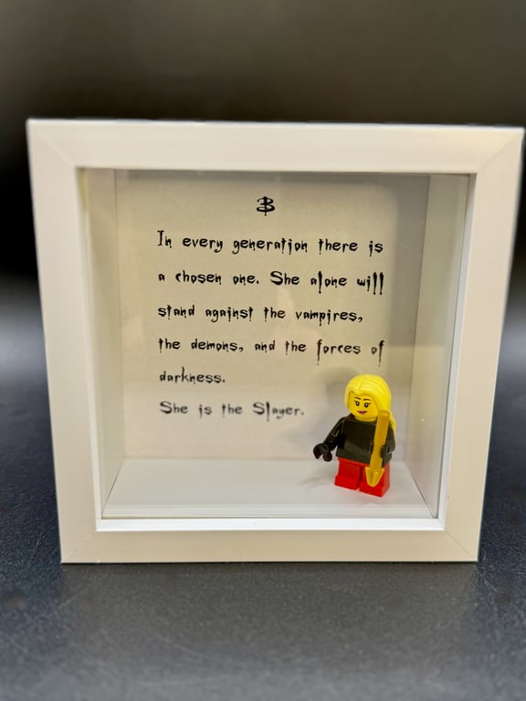 Buffy the Vampire Slayer Minifigure Display Frame Buffy Quote Art Display
