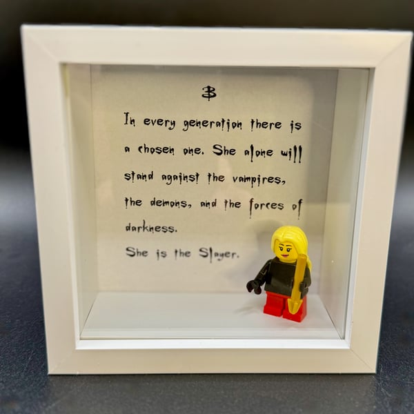 Buffy the Vampire Slayer Minifigure Display Frame Buffy Quote Art Display
