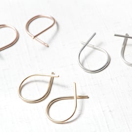 Handmade Mini Round Arc Threader Earrings - Set of 3